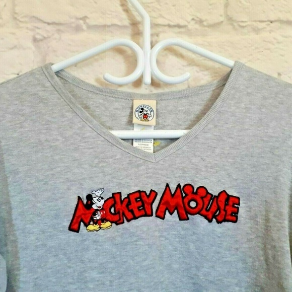 Mickey Mouse Gray Long Sleeves Slouchy Sweatshirt - Picture 3 of 5